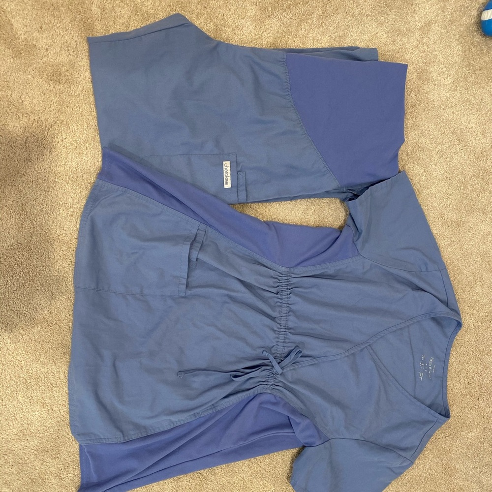 Maternity Scrubs - Medium Petite Ceil Blue